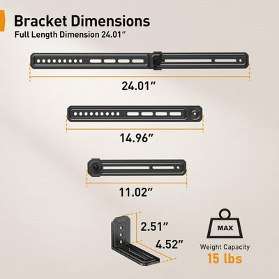 Soundbar Mount with Adjustable Height