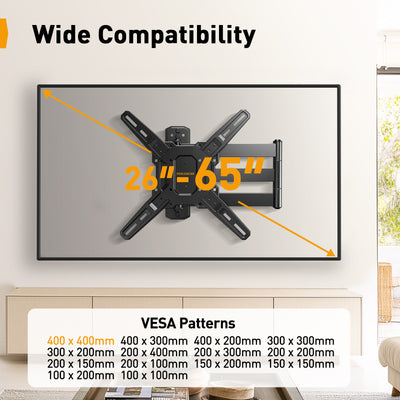 Long Arm Full Motion TV Wall Mount For 32