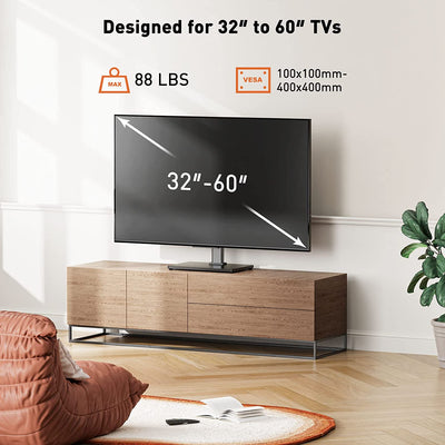 PERLEGEAR PGTVS16 - Base universal para TV, soporte giratorio de mesa para  televisores planos/LCD/LED de 13 a 50 pulgadas, soporte de montaje de